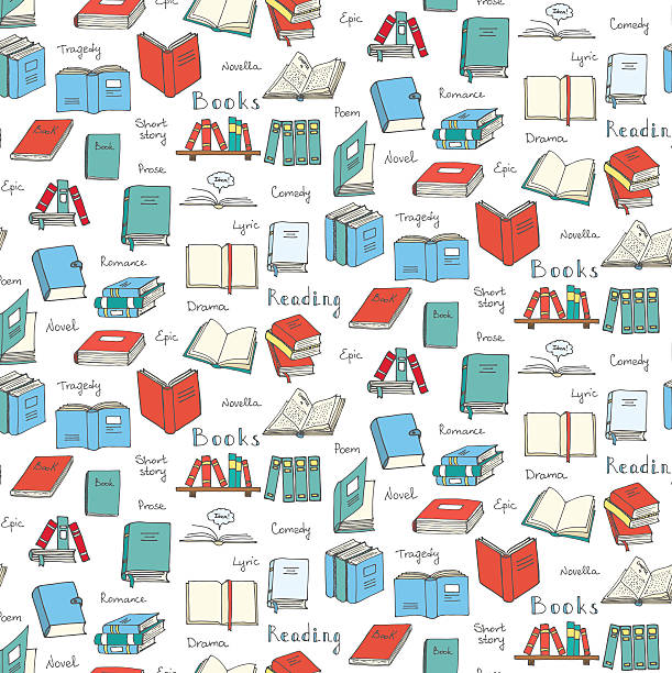 Books and Reading vector art illustration