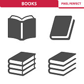 Professional, pixel perfect icons depicting various books concepts.