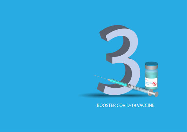 Booster dose of covid-19 vaccine vector art illustration