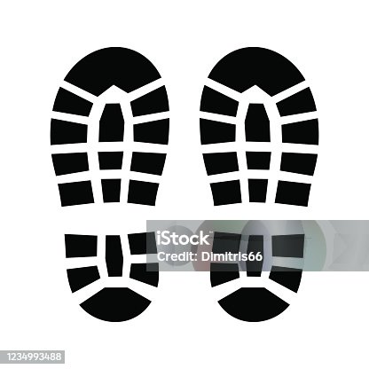 istock Boot footprint icon. 1234993488