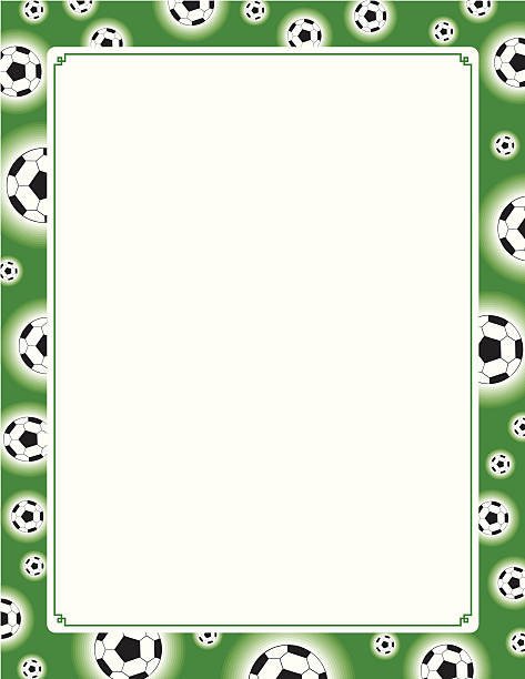 Border - Football (Soccer) AI8, EPS, and High-Resolution JPG included. Perfect for football/soccer schedules and announcements. Can be turned horizontally, too. soccer borders stock illustrations