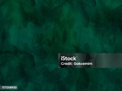 istock Border of hues of emerald green paint splashing droplets. Watercolor strokes design element. Emerald green colored hand painted abstract texture. 1171308930