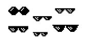 istock Boss glasses meme vector illustration. Thug life design. 1323855904
