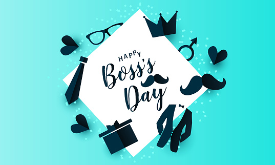Boss's day card or background. vector illustration. vector