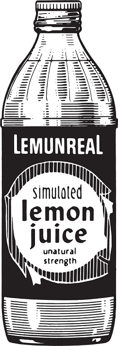 Bottle of Lemon Juice