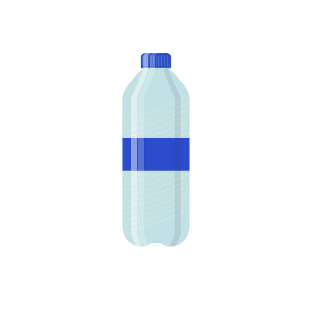 Bottle of Water Icon in Flat Style Isolated on White Background. Vector illustration. vector art illustration
