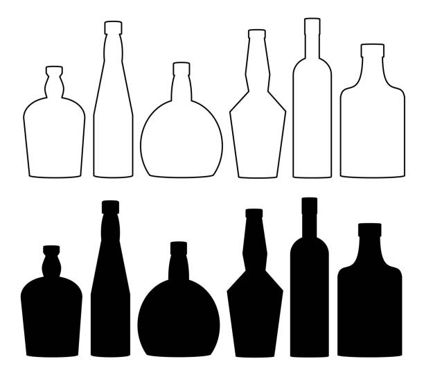 Royalty Free Bourbon Bottle Clip Art, Vector Images & Illustrations