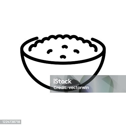 istock bowl of porridge icon vector outline illustration 1224738718