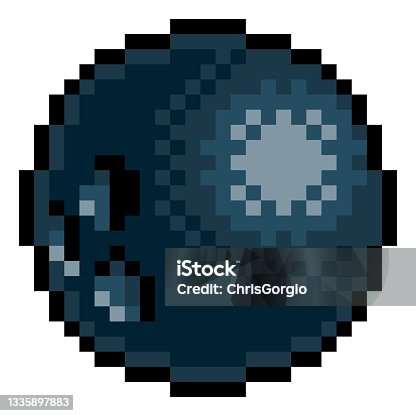 istock Bowling Ball Eight Bit Pixel Art Sports Game Icon 1335897883