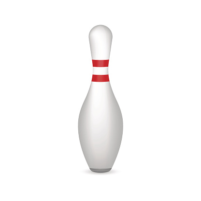 bowling pin isolated on white. Vector illustration.