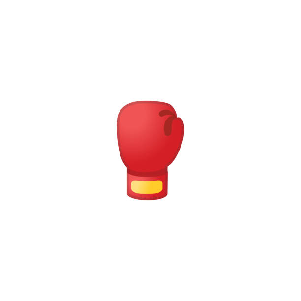 коробка, боксерская перчатка вектор значок. изолированные красная боксерска...