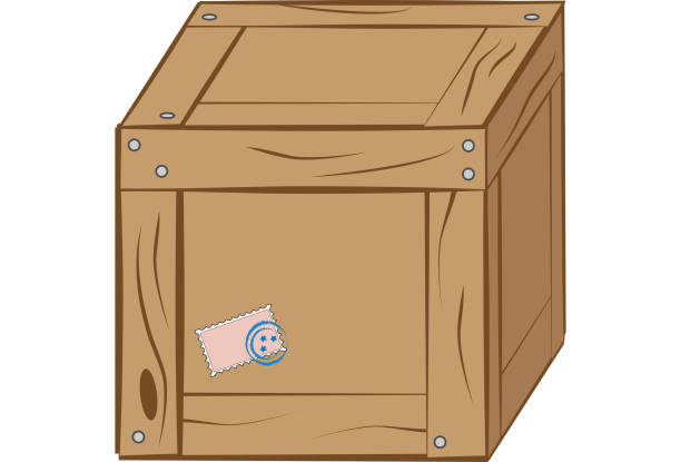 Box with a stamp illustration vector art illustration