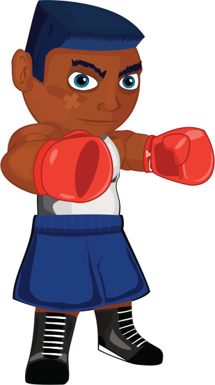 boxer in attack