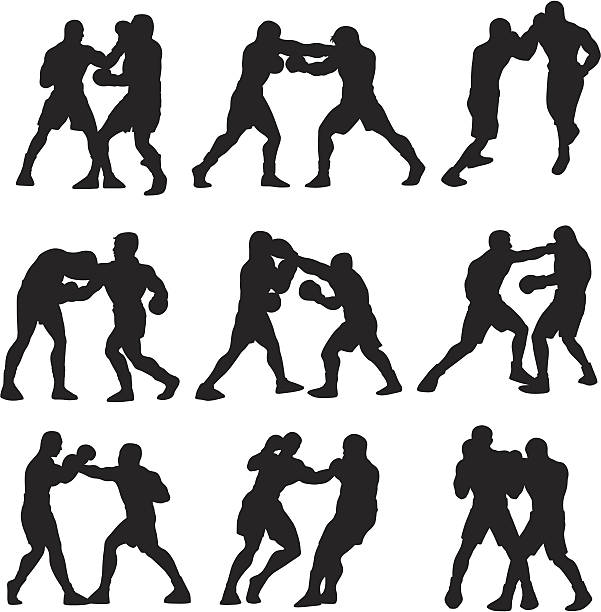 Best Black And White Boxing Illustrations, Royalty-Free ...