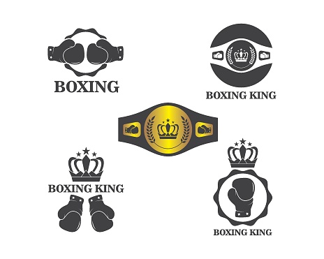 boxing logo vector icon illustration