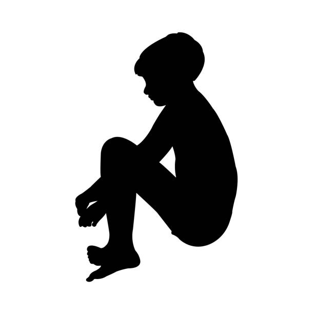 A boy body silhouette vector s A boy body silhouette vector s sleeping silhouettes stock illustrations