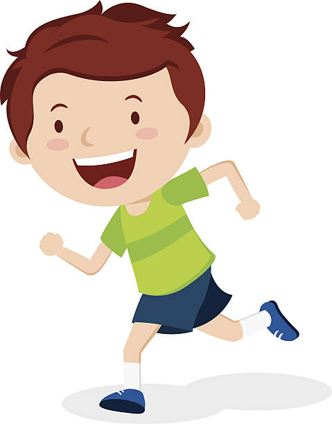 Child Running Clipart