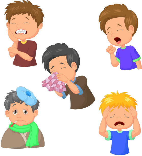 Child Cough Clip Art, Vector Images & Illustrations - iStock