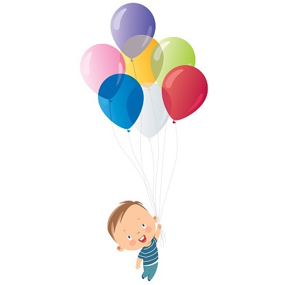 Boy with balloons