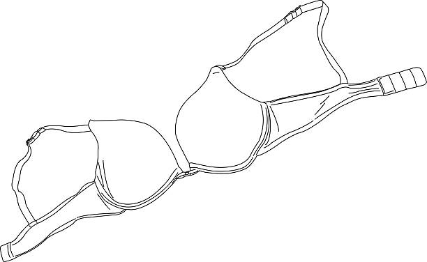 Bra A line drawing of a bra. bra stock illustrations