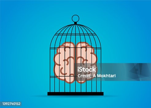 istock Brain trapped in a cage 1392740152