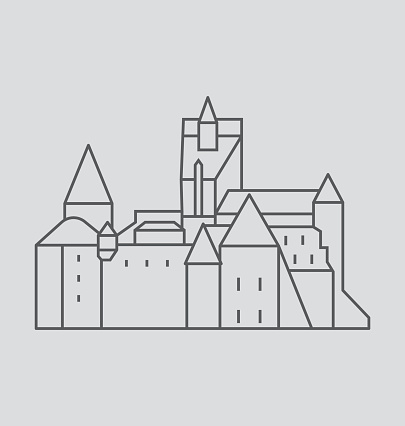 Bran Castle line Illustration