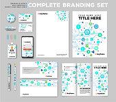 Corporate brand identity template set