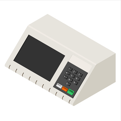 Brazilian voting machine vector illustration isolated on white background