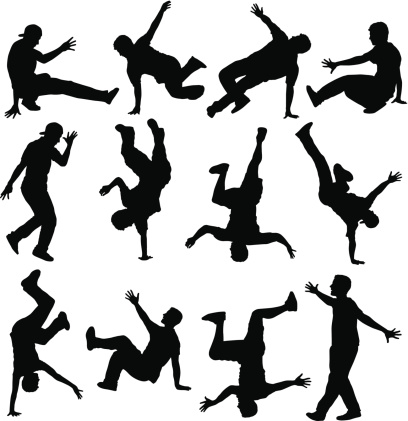 Breakdancer Silhouettes Stock Illustration - Download Image Now - iStock