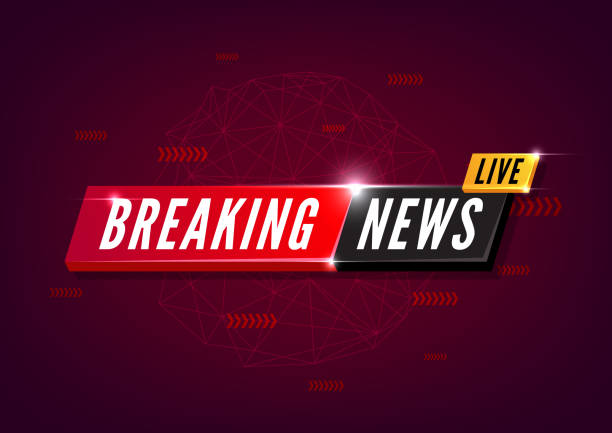 Breaking news live on red Background. Breaking news live on red Background. breaking news stock illustrations