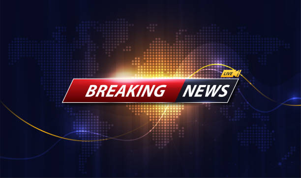Breaking News template title with shadow on world map background for screen TV. vector design. Breaking News template title with shadow on world map background for screen TV. vector design. breaking news stock illustrations