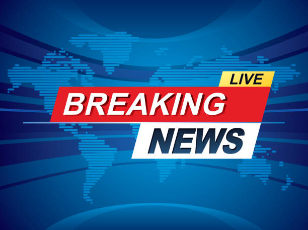 Breaking news with world map background. Vector Breaking news with world map background. Vector breaking news stock illustrations