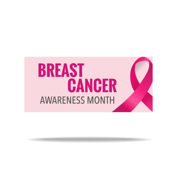 Breast Cancer Awareness Month background design. Breast cancer awareness pink ribbon. Vector Illustration vector art illustration