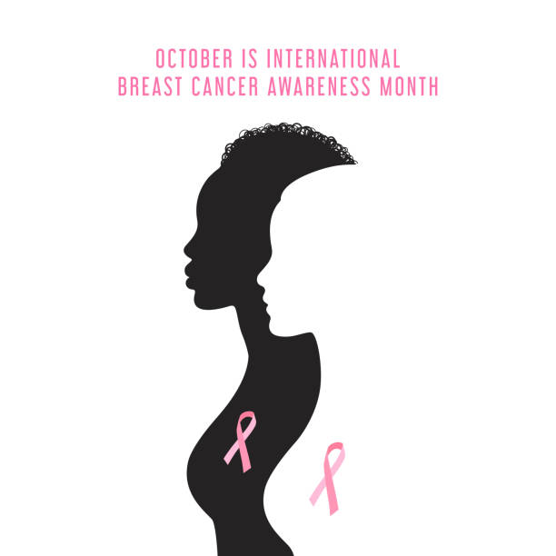 유 방 암 인식의 달 카드 - breast cancer stock illustrations