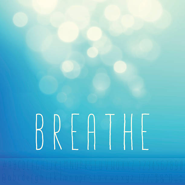 breathe 스톡 벡터 배경기술 단어 blue sky 텍스트 알파벳 - 들이마심 stock illustrations