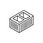 istock Brickwork line icon 1391944096
