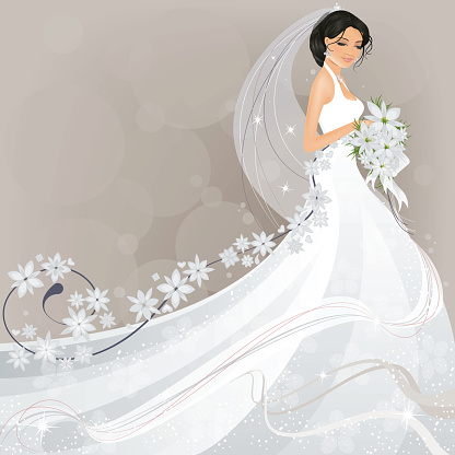Bride with Flower Design