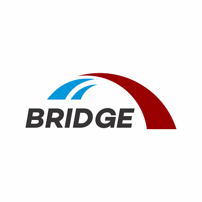 Bridge logo,Modern bridge logo Icon Design - Vector stock illustration.