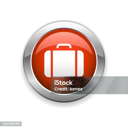 istock Briefcase and Luggage Glossy Icon 1361765782