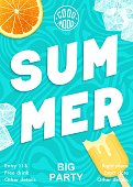 istock Bright and modern Summer party poster. Vector graphics 1316920397