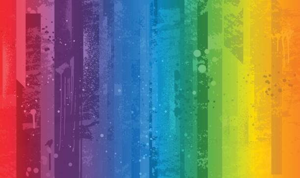 stockillustraties, clipart, cartoons en iconen met achtergrond van de heldere kleurrijke regenboog - funky abstract background