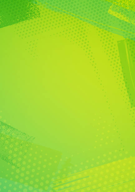 Bright green textured frame background vector art illustration