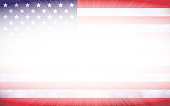 istock A bright horizontal vector illustration of USA flag faded from the centre and having a sunburst or sun rays emerging from the middle 1323804654