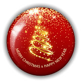 Drawn of vector Christmas tree shield. This file of transparent and created by illustrator CS6.