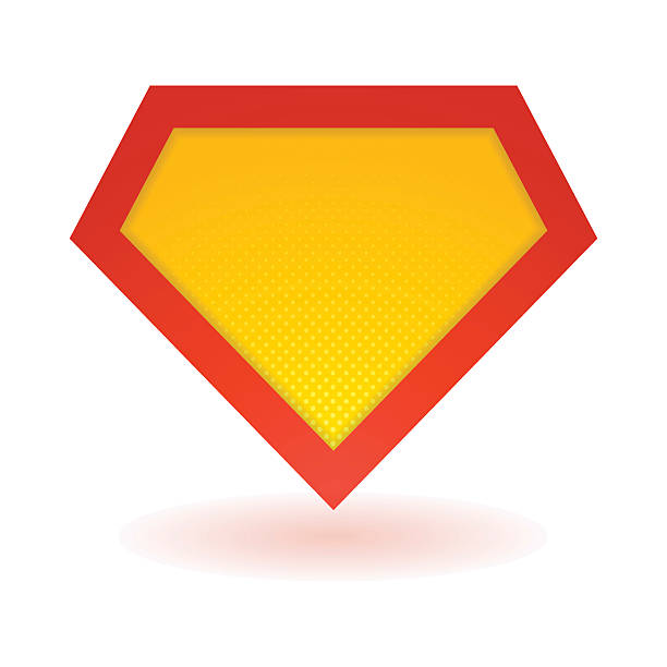 stockillustraties, clipart, cartoons en iconen met bright superhero symbol - hero