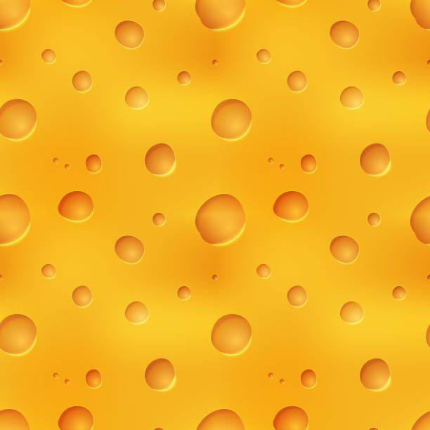 Bright tasty yellow cheesy seamless pattern Bright tasty yellow cheesy seamless pattern cheese backgrounds stock illustrations