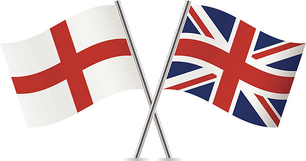 bildbanksillustrationer, clip art samt tecknat material och ikoner med british and english flags. vector. - english flag