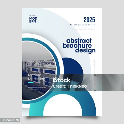 istock Brochure cover design layout for business stock illustration 1329616170