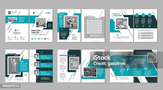 istock Brochure creative design. Multipurpose template, include cover, back and inside pages. 1192079773
