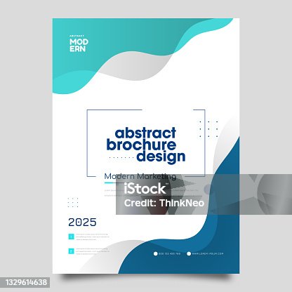 istock Brochure design, cover modern layout, annual report, poster, flyer in A4 1329614638